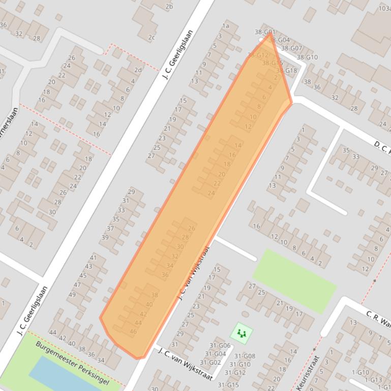 Kaart van postcodegebied 1761CP.
