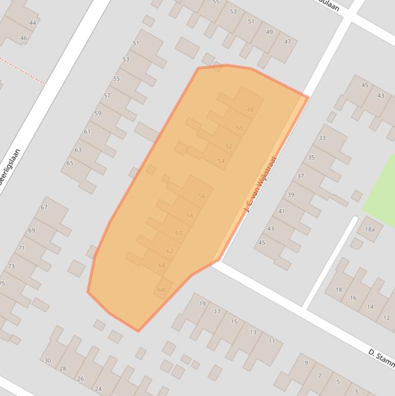 Kaart van postcodegebied 1761CR.