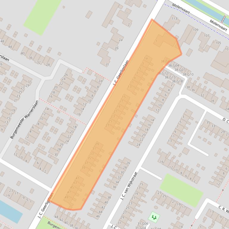 Kaart van postcodegebied 1761CS.