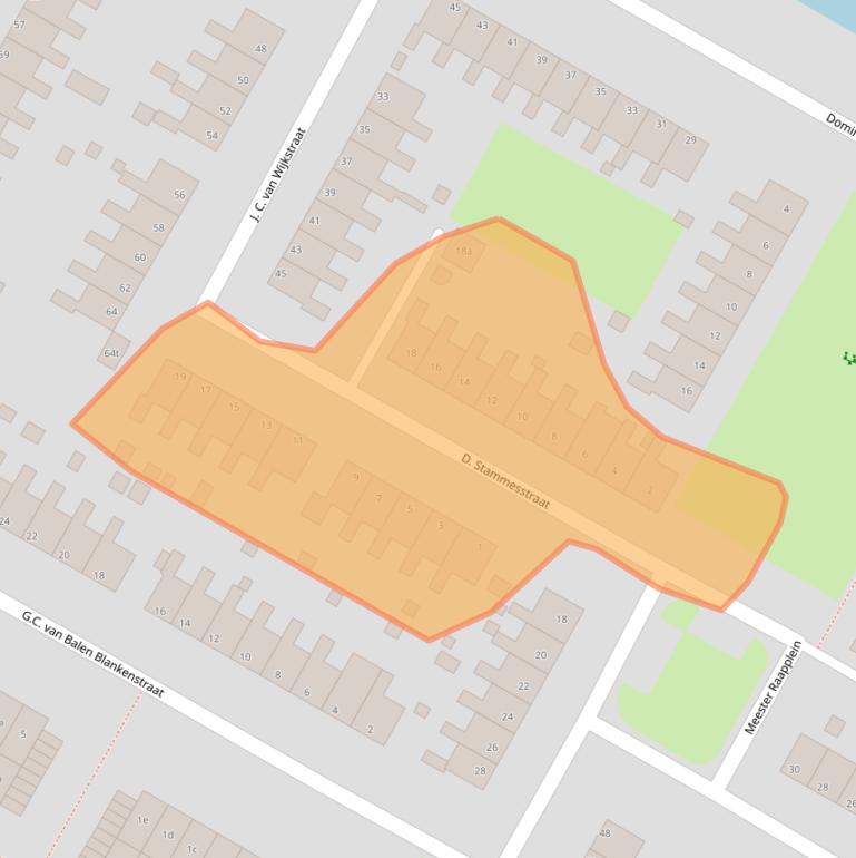 Kaart van postcodegebied 1761DB.