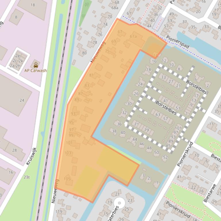 Kaart van postcodegebied 1761EE.