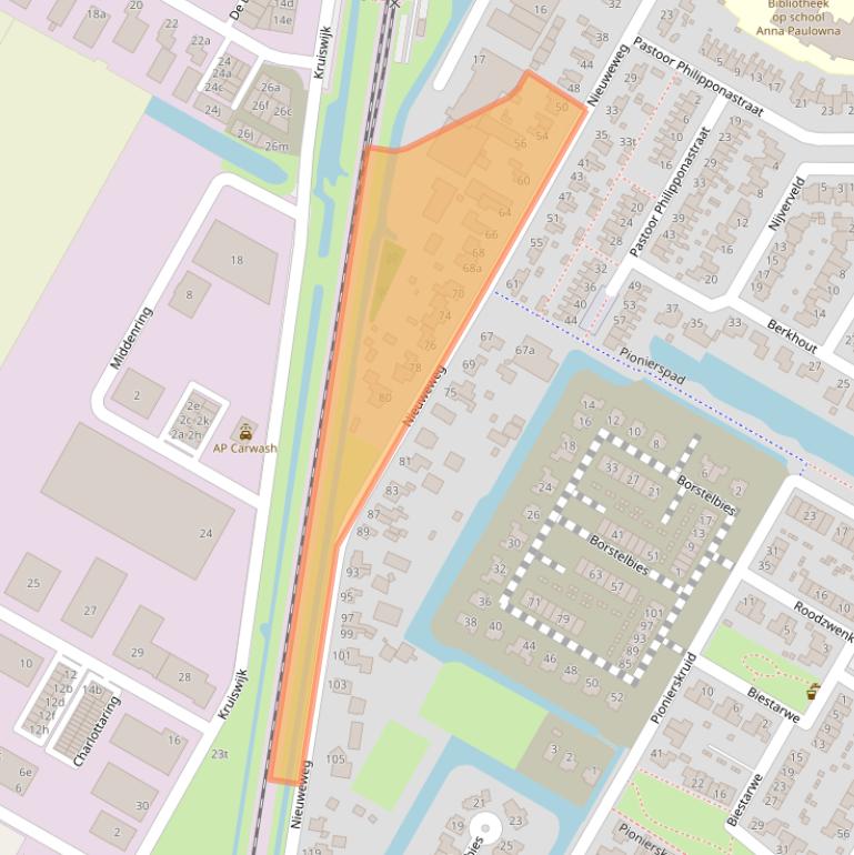 Kaart van postcodegebied 1761EJ.