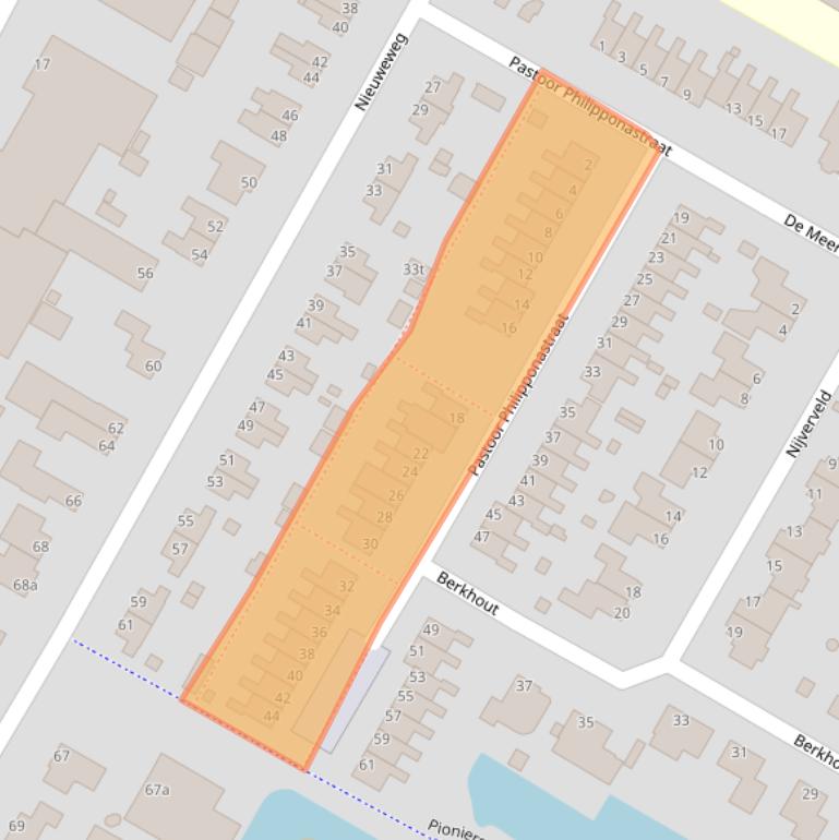 Kaart van postcodegebied 1761EM.