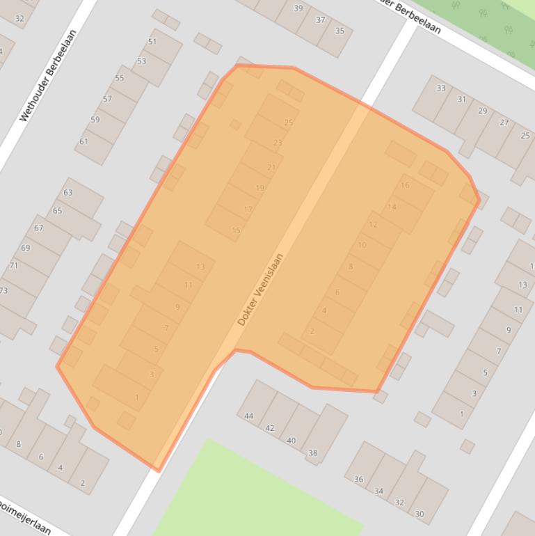 Kaart van postcodegebied 1761GS.