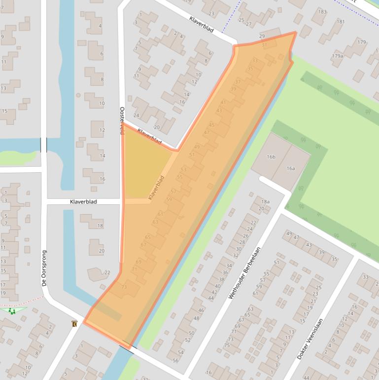 Kaart van postcodegebied 1761HB.