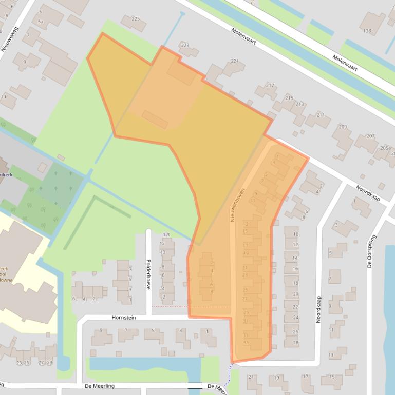 Kaart van postcodegebied 1761HV.