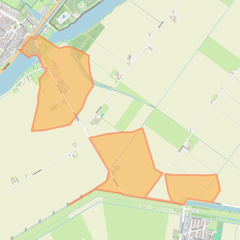 Kaart van postcodegebied 1761JD.