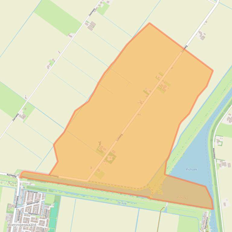 Kaart van postcodegebied 1761JE.