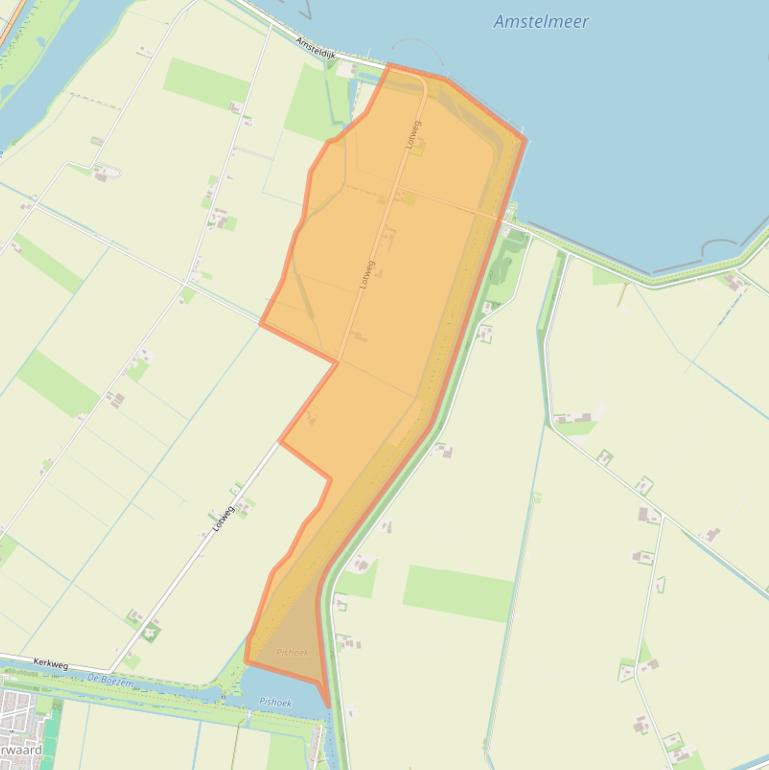 Kaart van postcodegebied 1761JG.