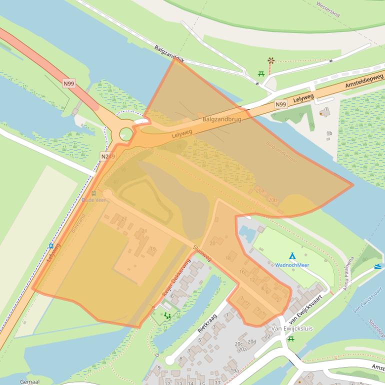 Kaart van postcodegebied 1761JV.