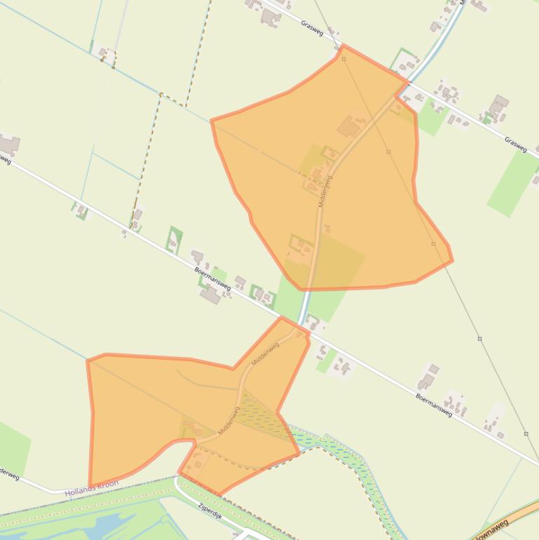Kaart van postcodegebied 1761LC.