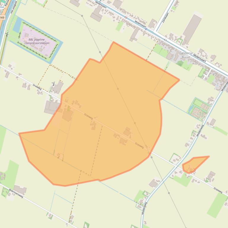 Kaart van postcodegebied 1761LH.