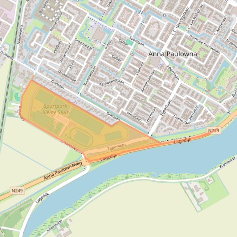Kaart van postcodegebied 1761LP.