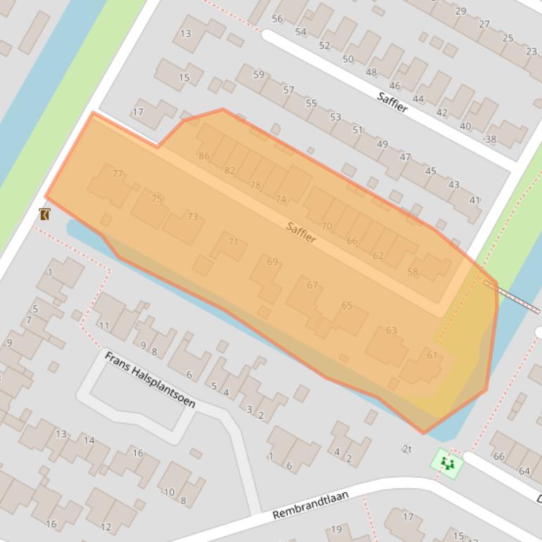 Kaart van postcodegebied 1761VH.