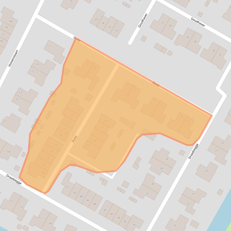 Kaart van postcodegebied 1761VW.