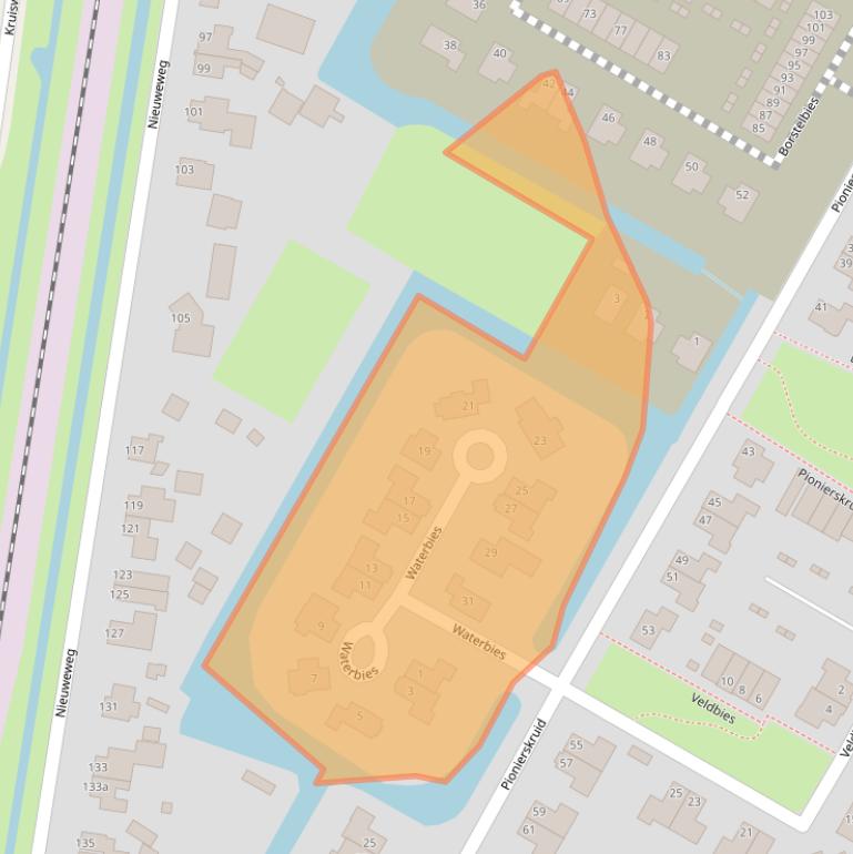 Kaart van postcodegebied 1761VZ.