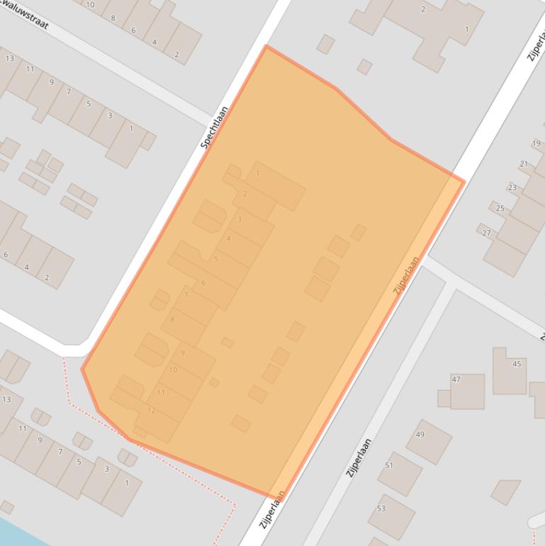 Kaart van postcodegebied 1761WB.