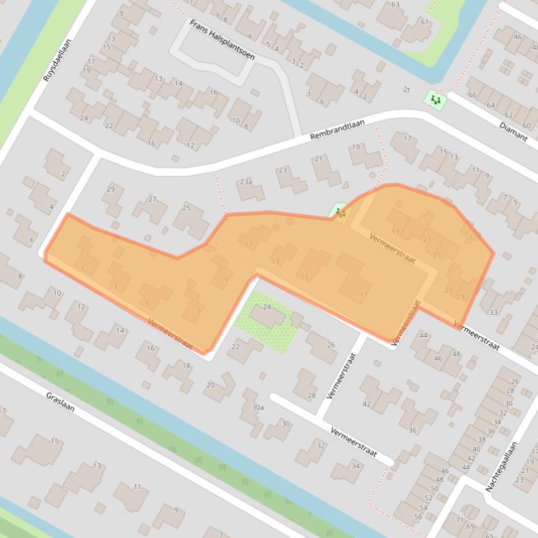 Kaart van postcodegebied 1761WN.