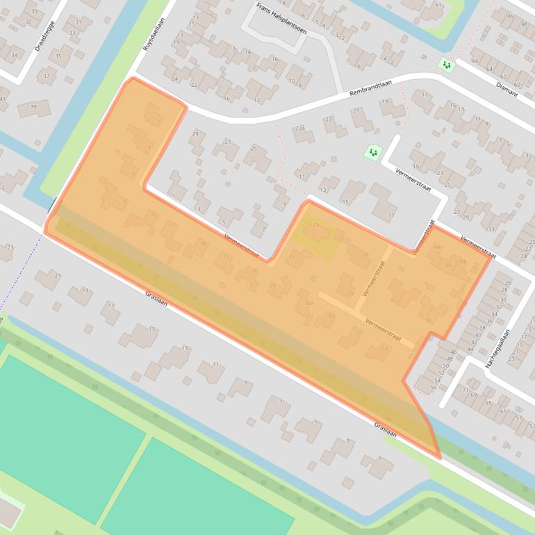 Kaart van postcodegebied 1761WR.