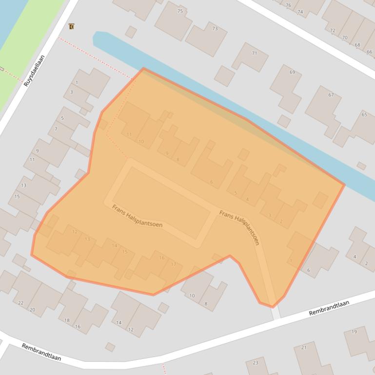 Kaart van postcodegebied 1761WT.