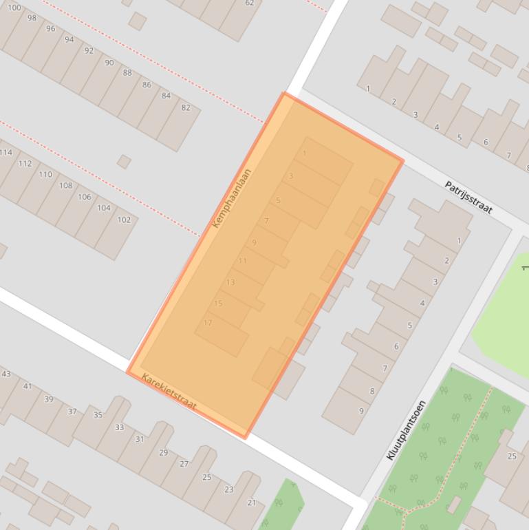 Kaart van postcodegebied 1761XE.