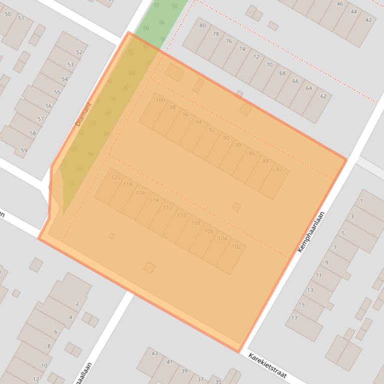 Kaart van postcodegebied 1761XJ.