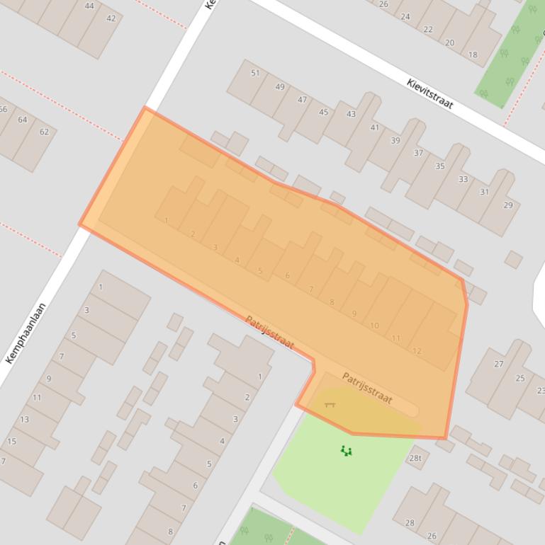 Kaart van postcodegebied 1761XK.