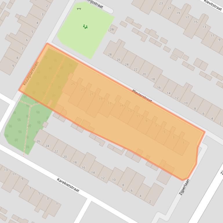 Kaart van postcodegebied 1761XM.