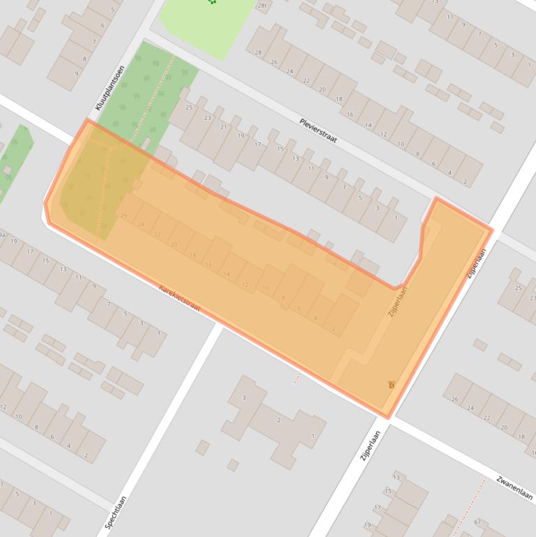 Kaart van postcodegebied 1761XR.
