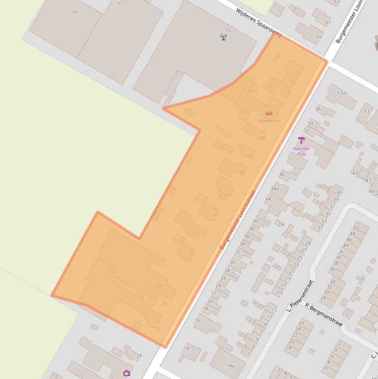 Kaart van postcodegebied 1764GB.