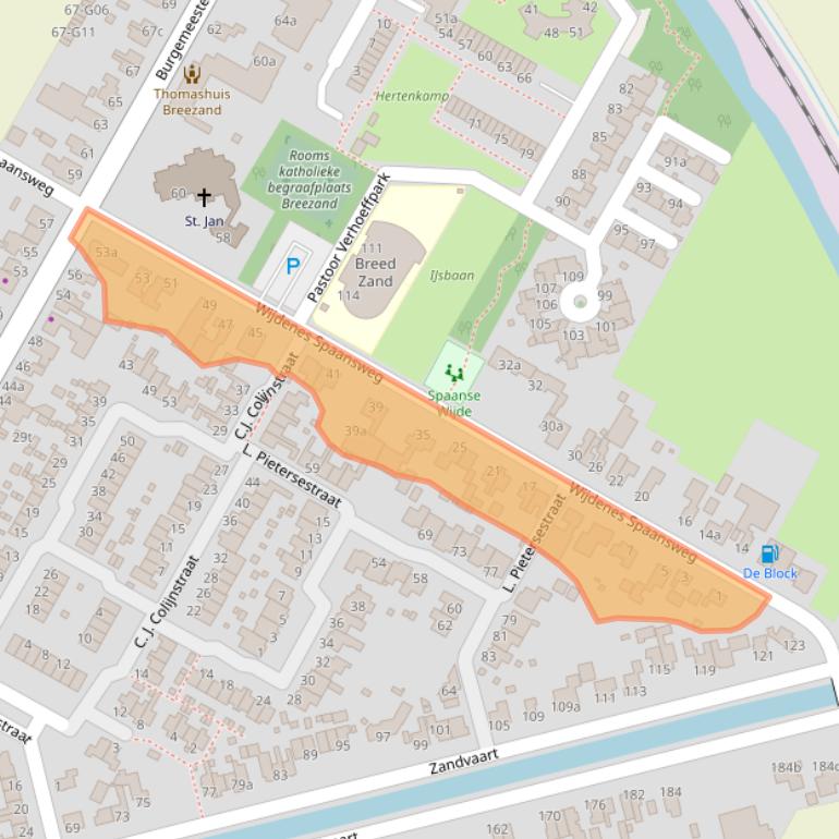 Kaart van postcodegebied 1764GJ.