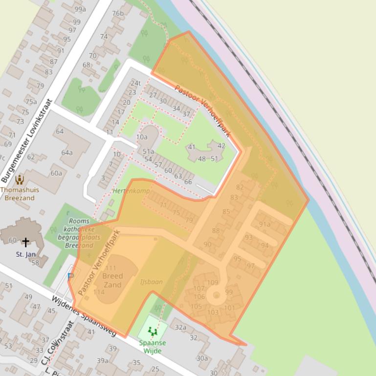 Kaart van postcodegebied 1764GS.