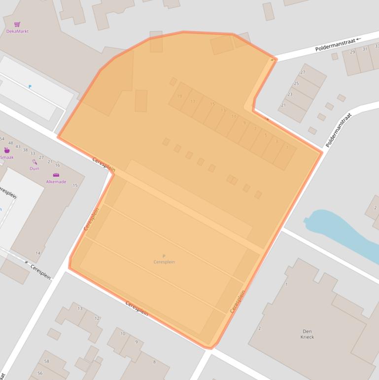 Kaart van postcodegebied 1764HA.