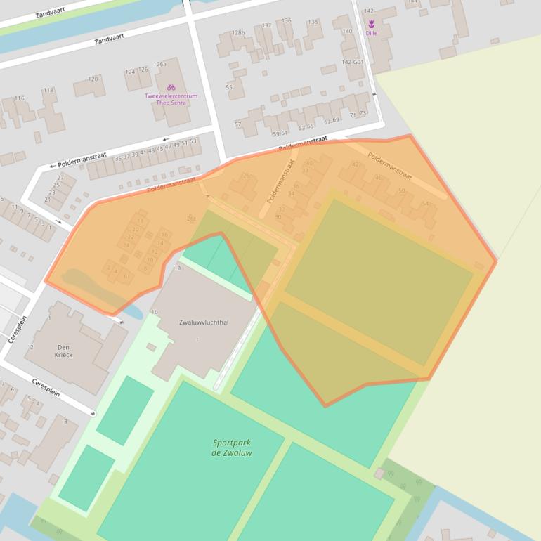 Kaart van postcodegebied 1764HC.