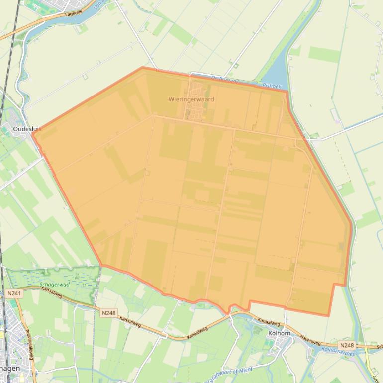 Kaart van postcodegebied 1766.