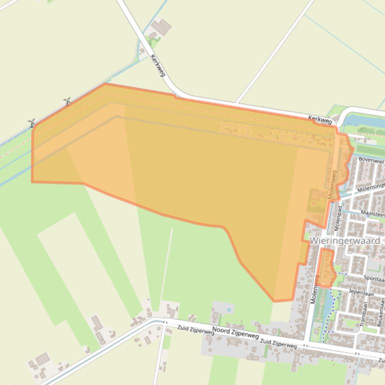 Kaart van postcodegebied 1766HN.