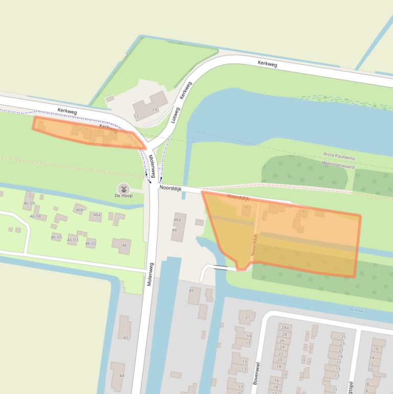 Kaart van postcodegebied 1766HP.