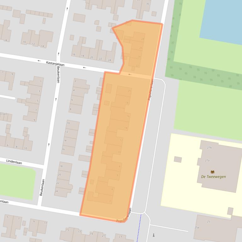 Kaart van postcodegebied 1766JE.