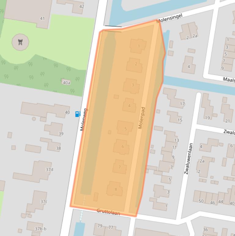 Kaart van postcodegebied 1766KK.