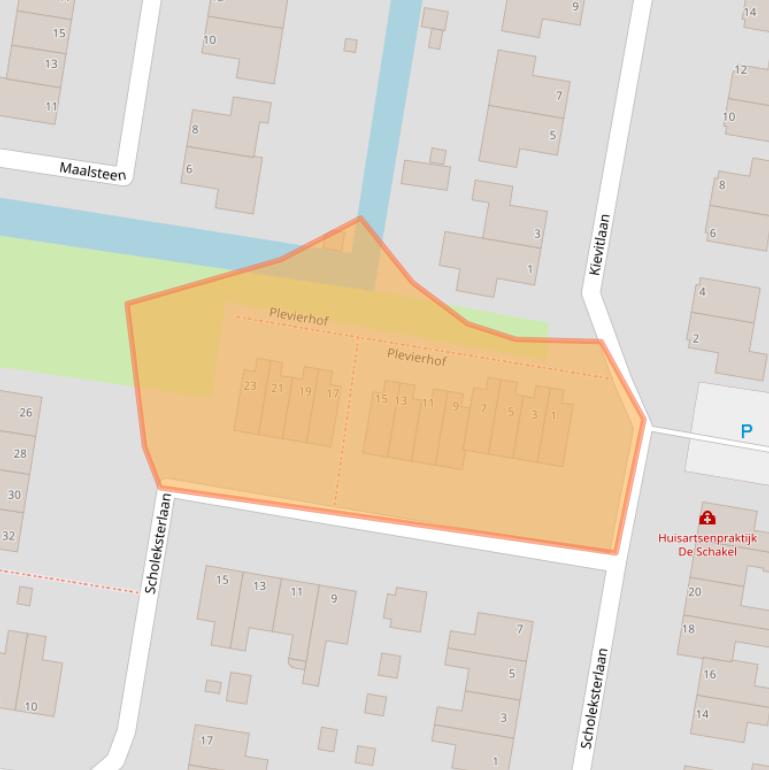 Kaart van postcodegebied 1766KN.