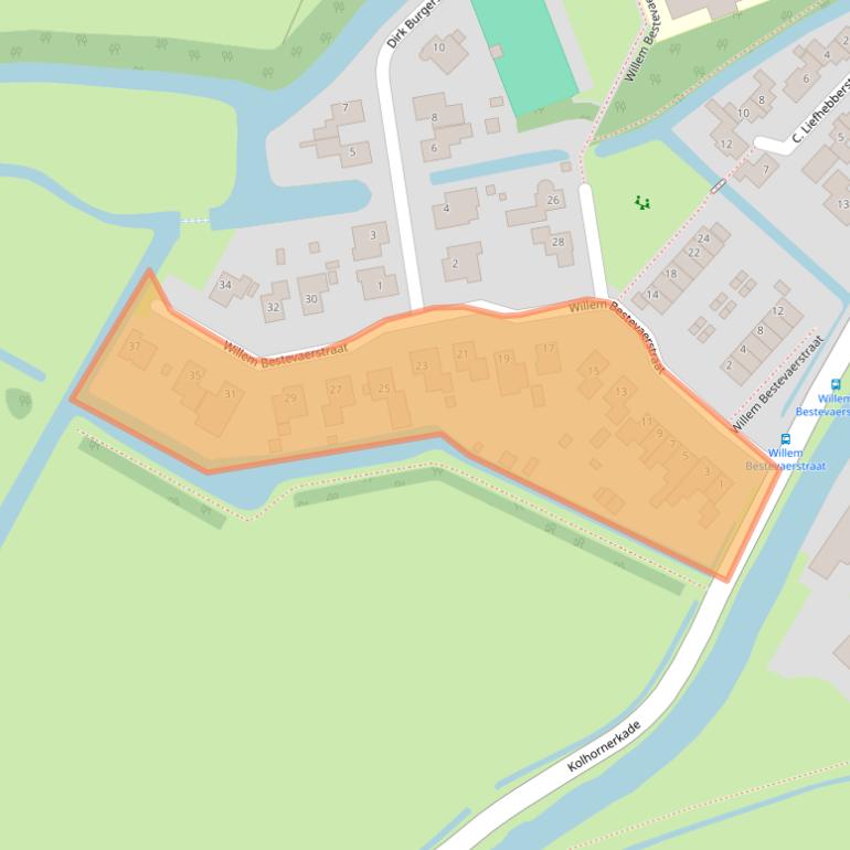 Kaart van postcodegebied 1767BA.