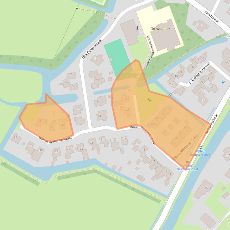 Kaart van postcodegebied 1767BB.