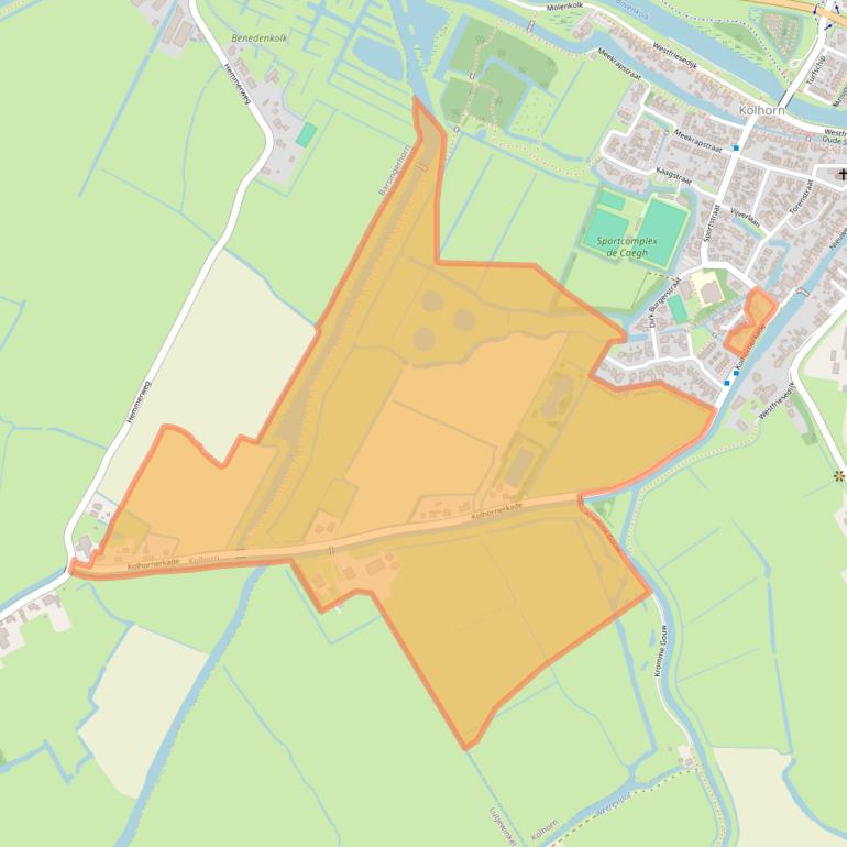 Kaart van postcodegebied 1767CA.