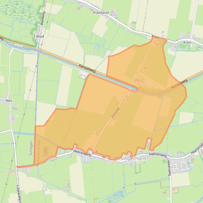 Kaart van postcodegebied 1768BV.