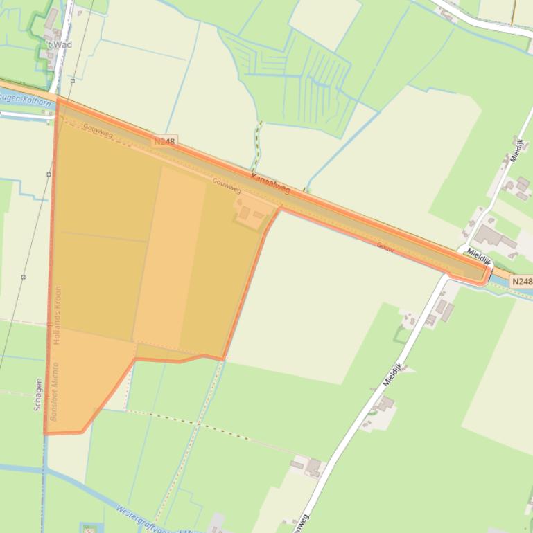 Kaart van postcodegebied 1768BW.