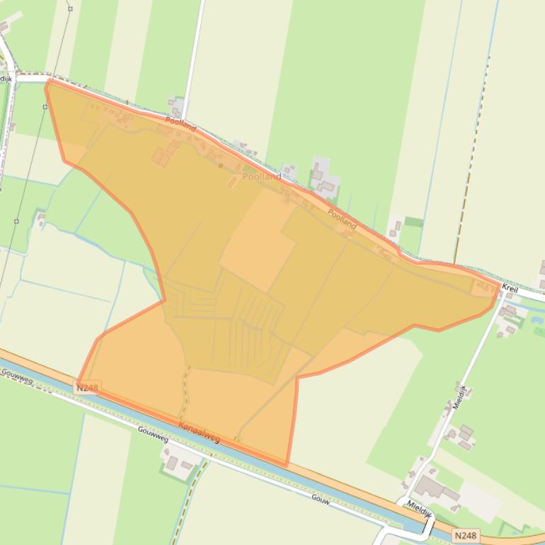 Kaart van postcodegebied 1768BX.