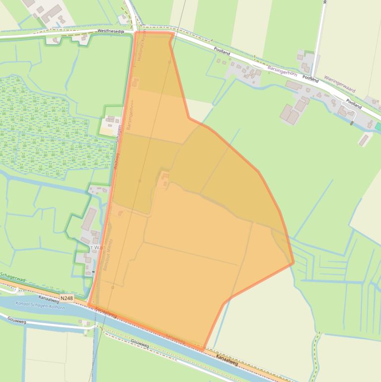 Kaart van postcodegebied 1768BZ.