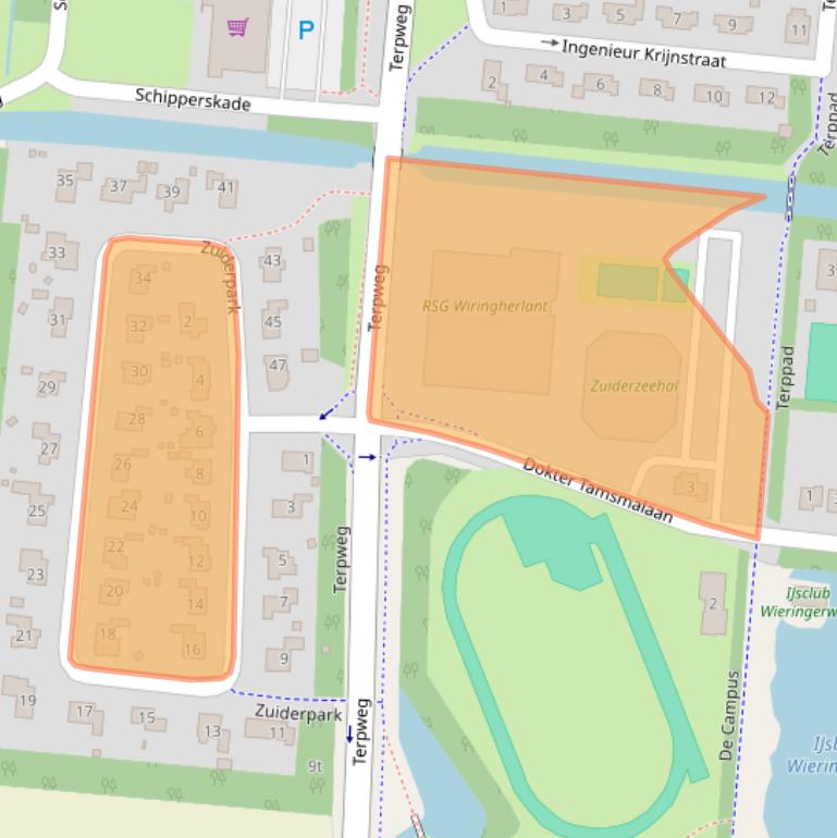 Kaart van postcodegebied 1771AB.