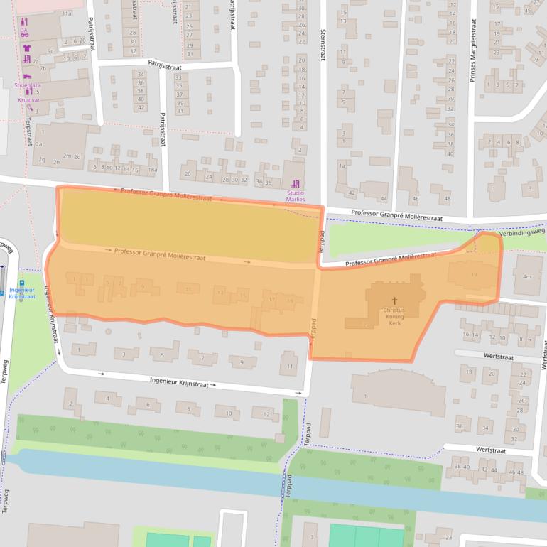 Kaart van postcodegebied 1771AE.