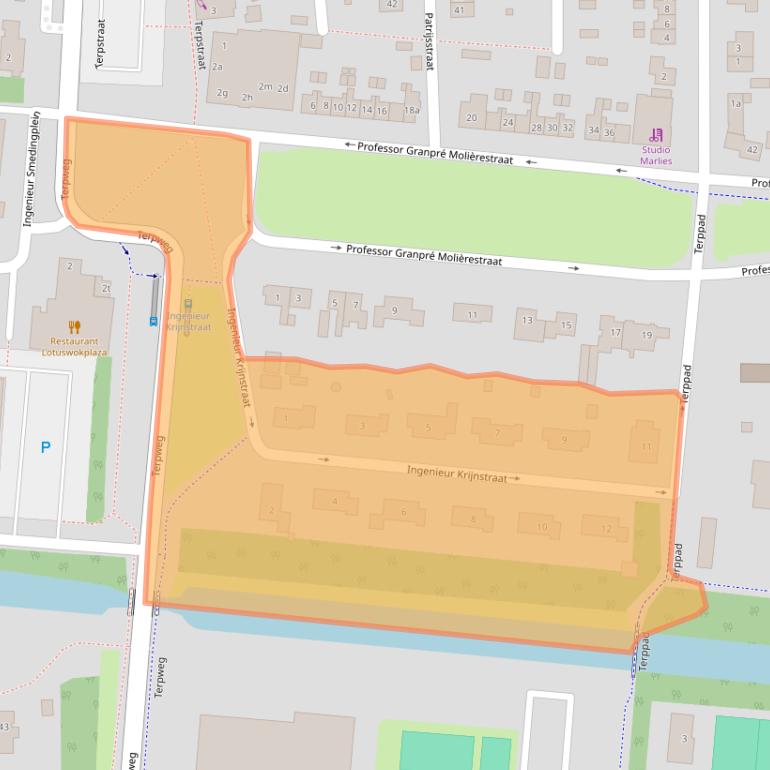 Kaart van postcodegebied 1771AH.